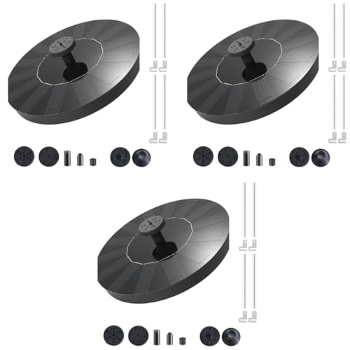 Verilux® Plastic Fountain Solar Power Floating Water Pump For Pool Pond Garden Patio Plants Round 7V 1.4W Black 3PCS Verilux® Plastic Fountain Solar Power Floating Water Pump For Pool Pond Garden Patio Plants Round 7V 1.4W Black 3PCS